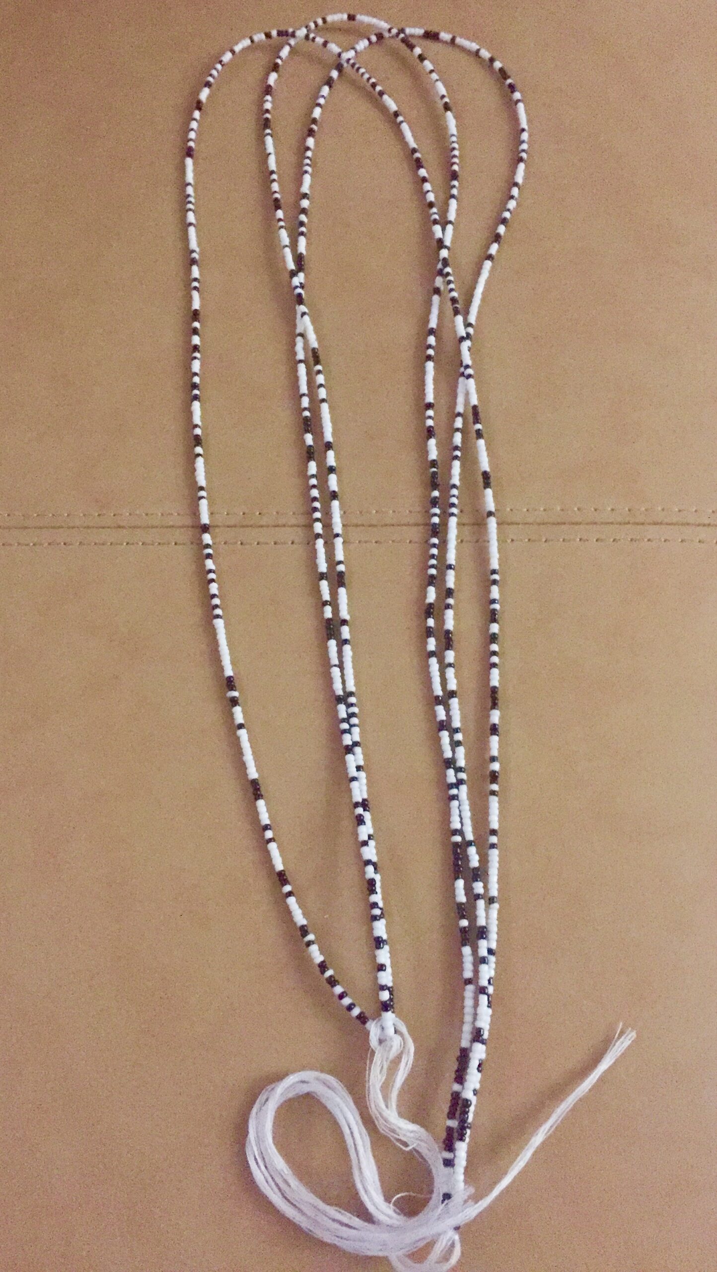 Black and White 3 In One Waist Beads Stringed with Plastic and Thread ...